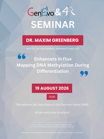 GenEvo & 4R Seminar_Maxim Greenberg GenEvo & 4R Seminar_Maxim Greenberg
